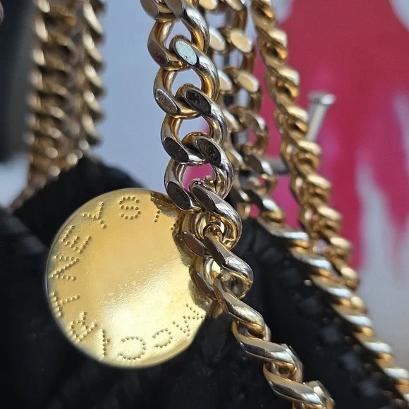 Falabella Stella McCartney fold-over tote bag Gold Chain - Picture 5 of 17